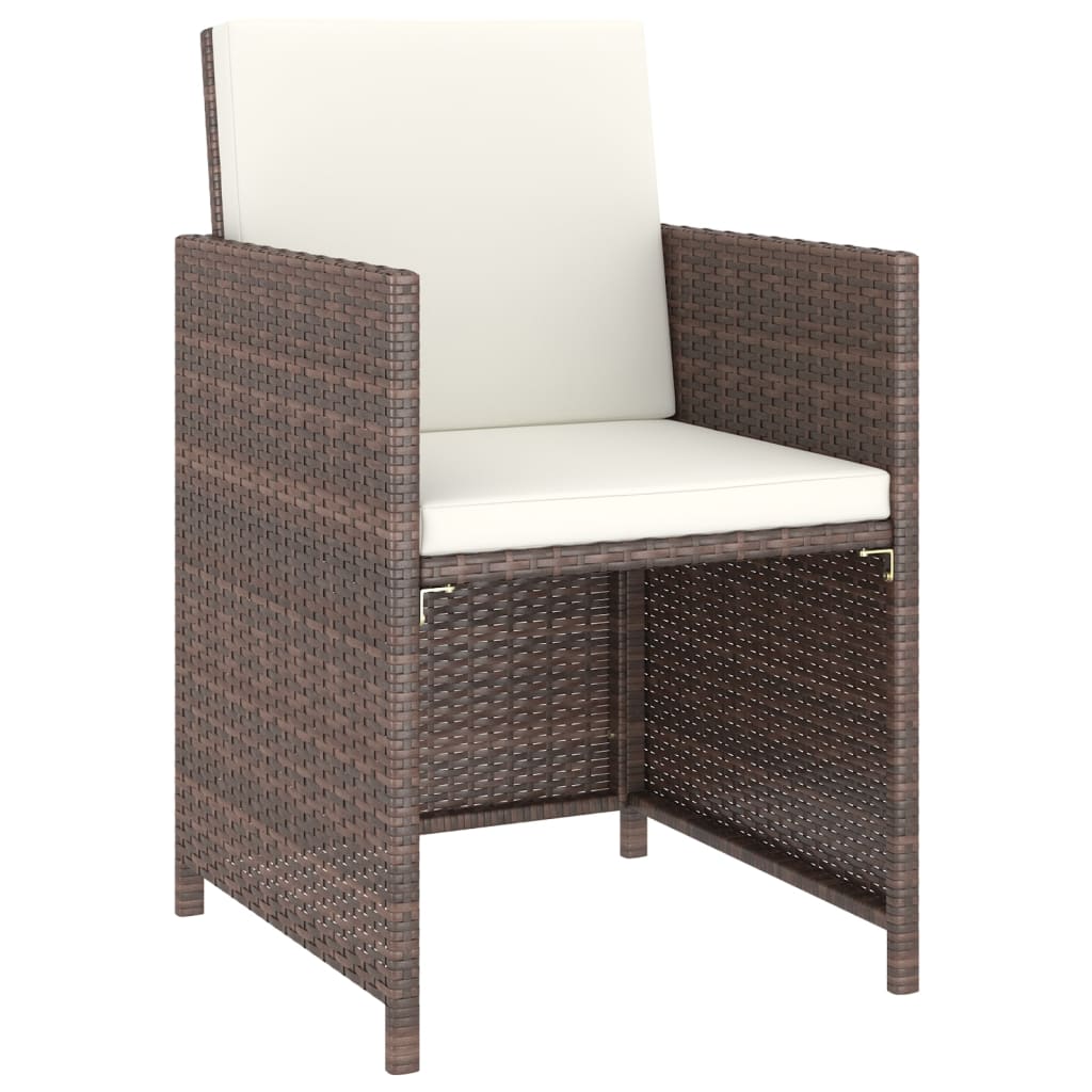 Set mobilier de exterior cu perne, 6 piese, maro, poliratan GartenMobel Dekor