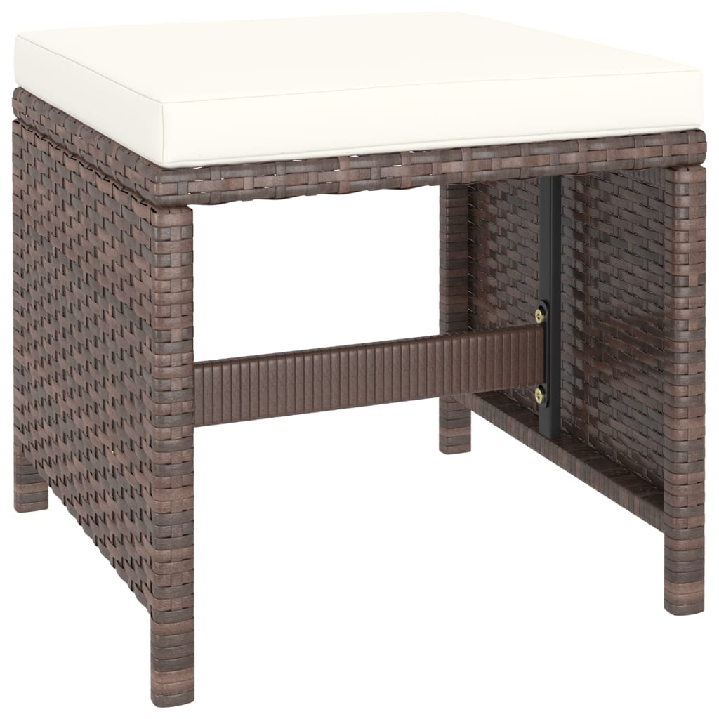 Set mobilier de exterior cu perne, 6 piese, maro, poliratan GartenMobel Dekor