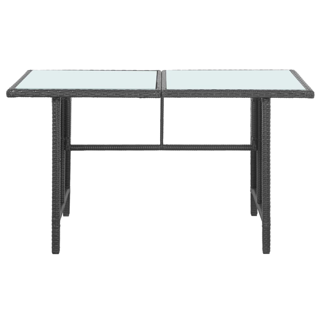 Set mobilier de grădină cu perne, 5 piese, negru, poliratan GartenMobel Dekor