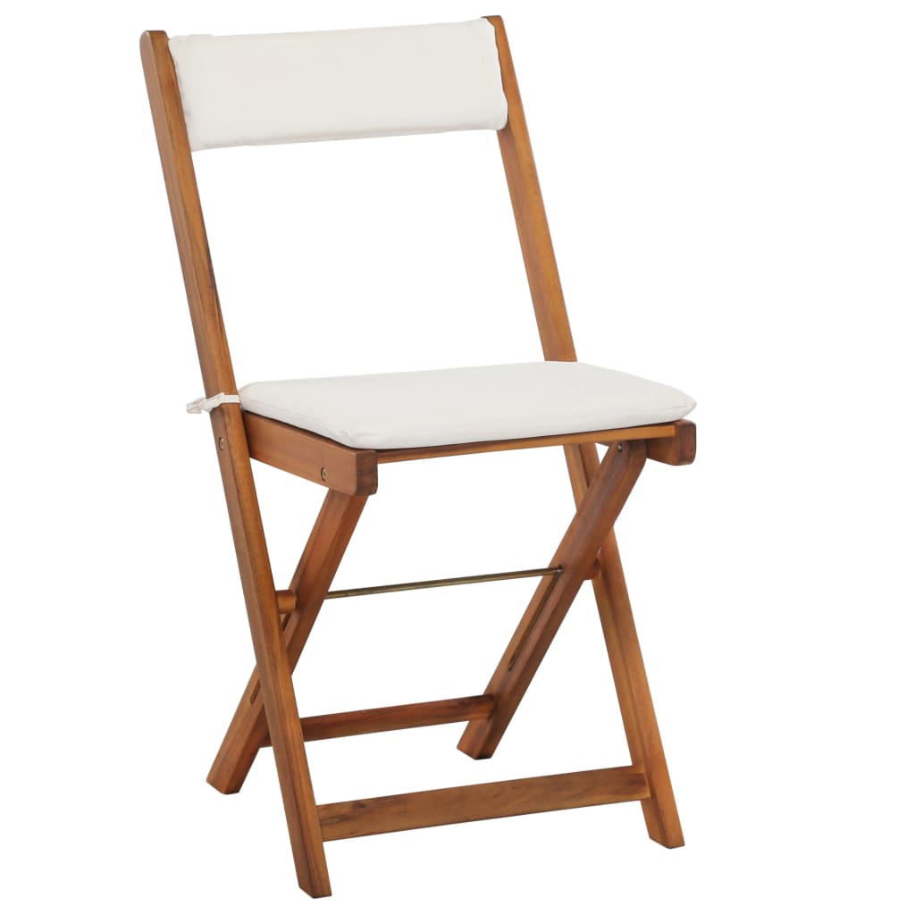 Set bistro pliabil cu perne, 3 piese, lemn masiv de acacia GartenMobel Dekor