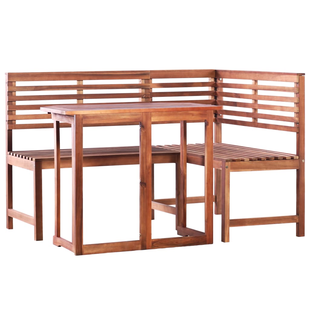 Set mobilier bistro, 2 piese, lemn masiv de acacia GartenMobel Dekor
