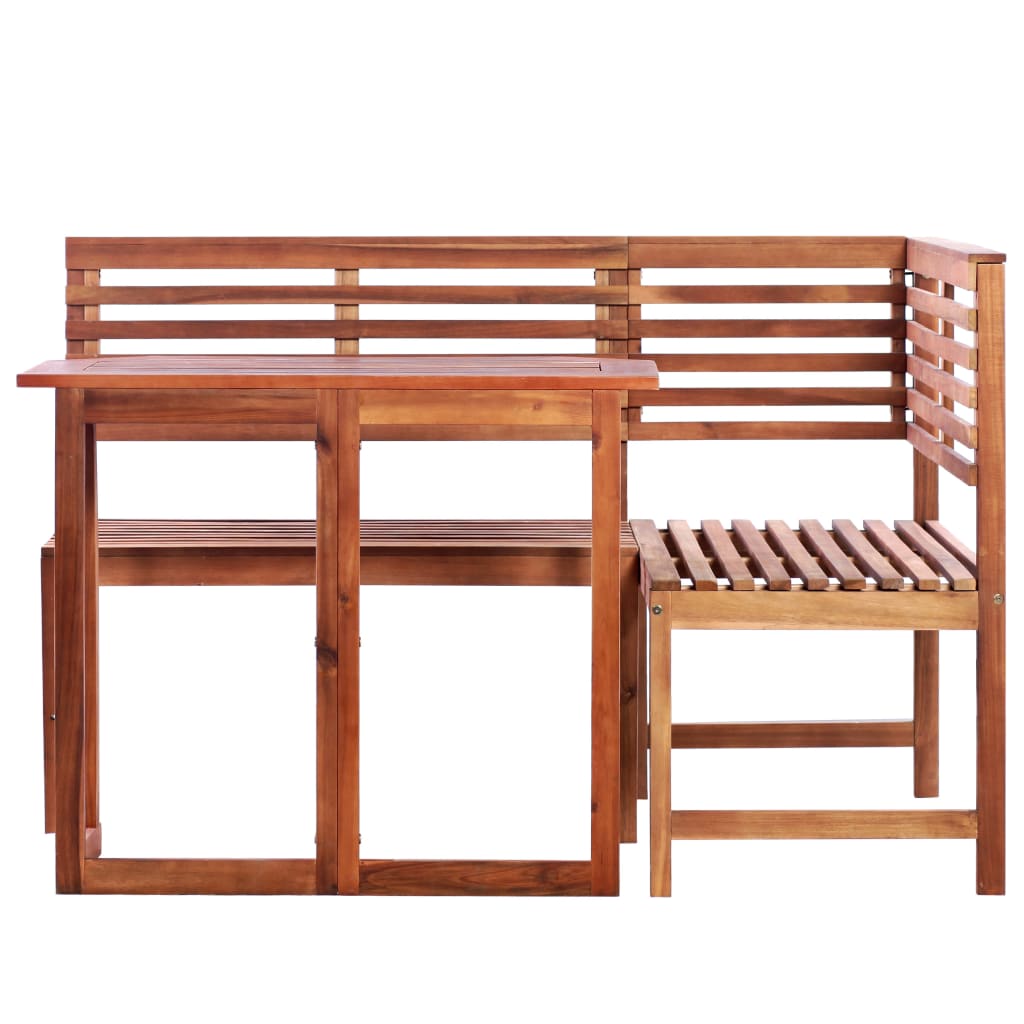 Set mobilier bistro, 2 piese, lemn masiv de acacia GartenMobel Dekor