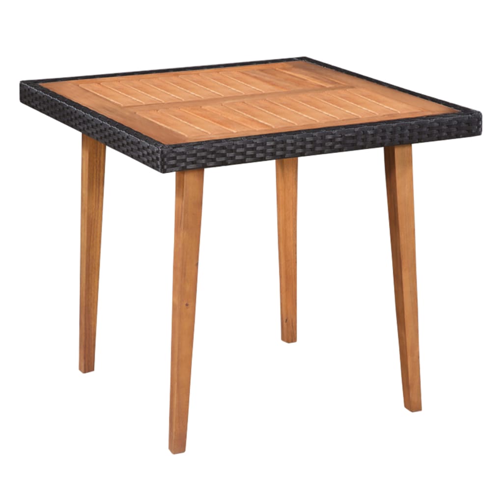 Set mobilier de exterior, 5 piese, negru și maro, poliratan GartenMobel Dekor