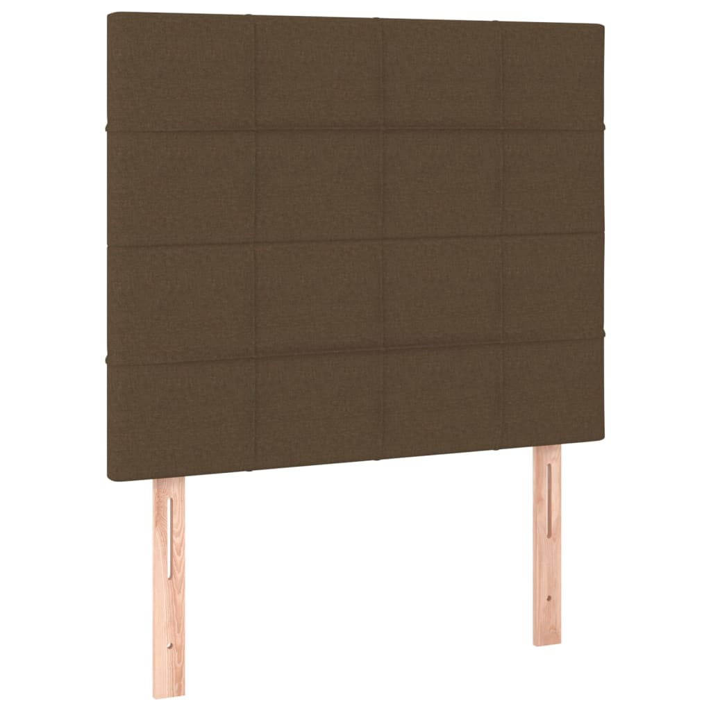 Tăblii de pat, 2 buc, maro închis, 100x5x78/88 cm, textil GartenMobel Dekor