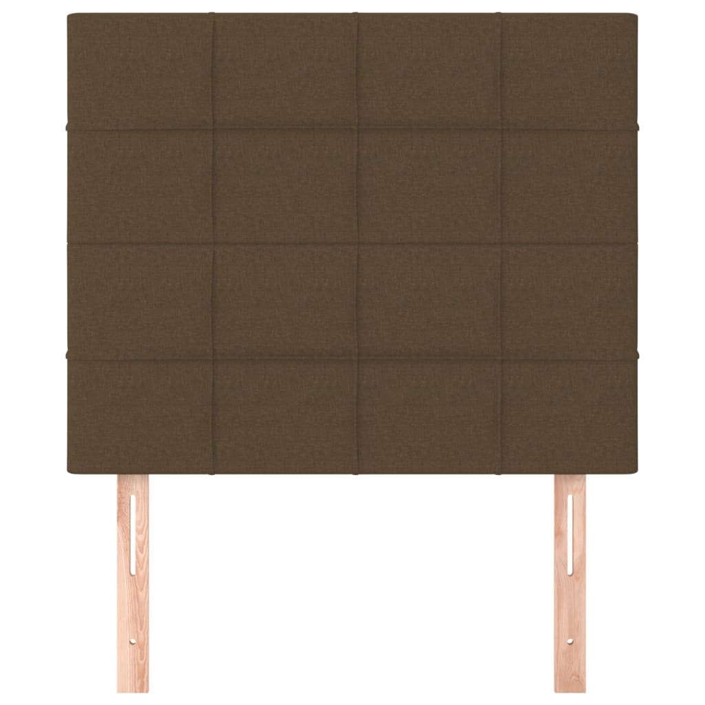 Tăblii de pat, 2 buc, maro închis, 100x5x78/88 cm, textil GartenMobel Dekor