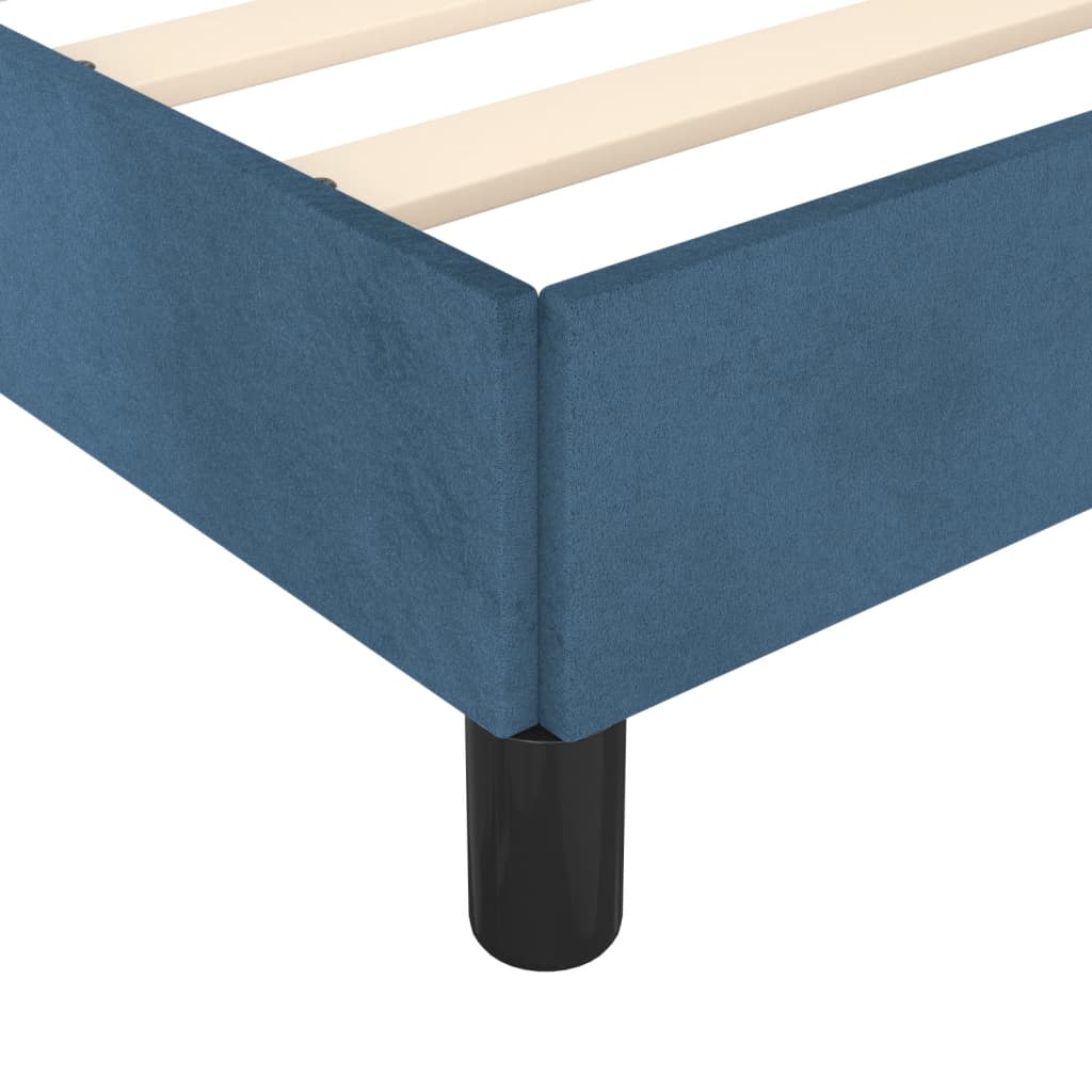 Cadru de pat, albastru închis, 120x190 cm, material textil GartenMobel Dekor
