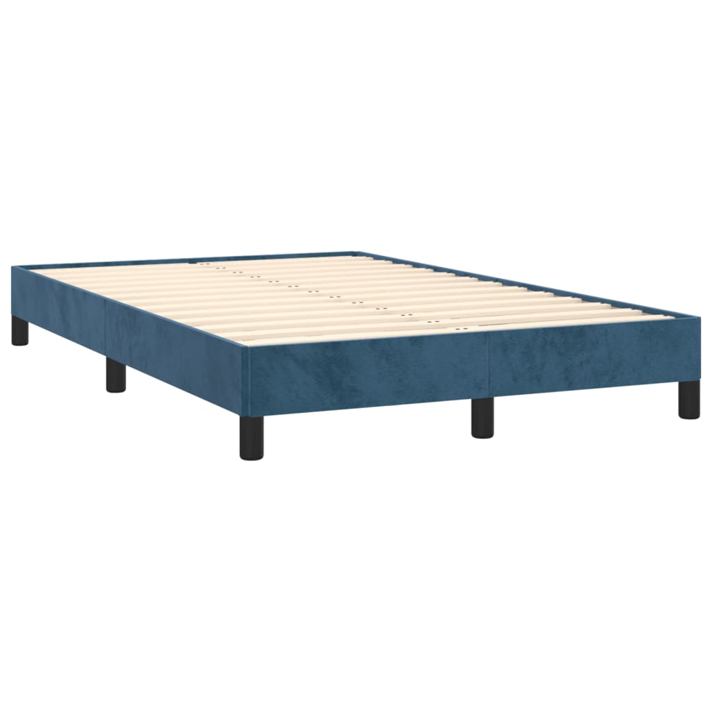 Cadru de pat, albastru închis, 120x190 cm, material textil GartenMobel Dekor