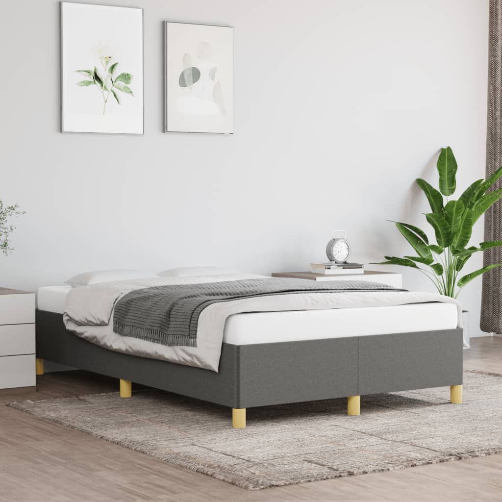 Cadru de pat, gri închis, 120x190 cm, material textil GartenMobel Dekor