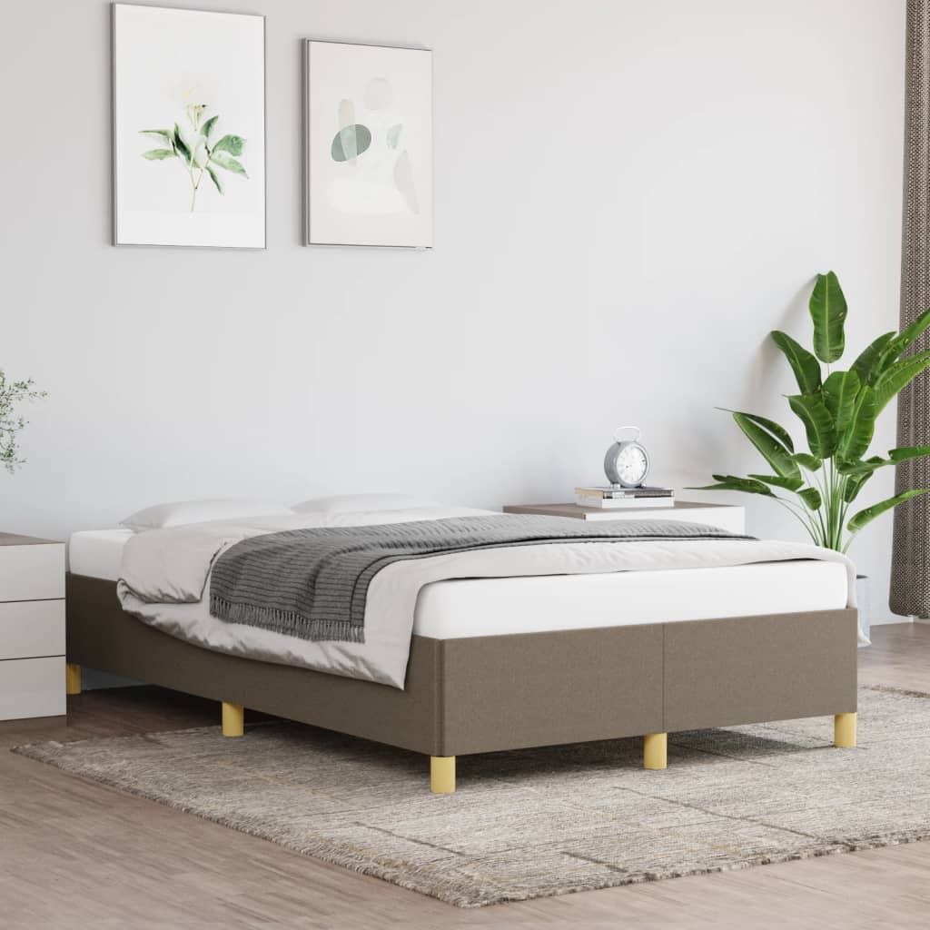 Cadru de pat, gri taupe, 120x190 cm, material textil GartenMobel Dekor