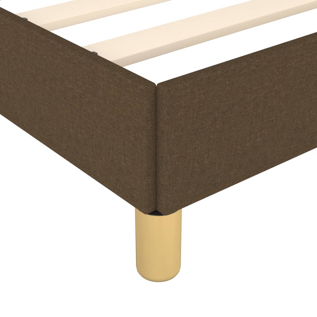 Cadru de pat, maro închis, 120x190 cm, material textil GartenMobel Dekor