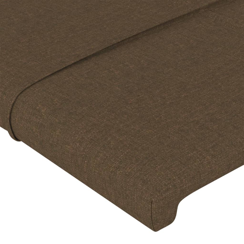 Tăblii de pat, 2 buc, maro închis, 100x5x78/88 cm, textil GartenMobel Dekor