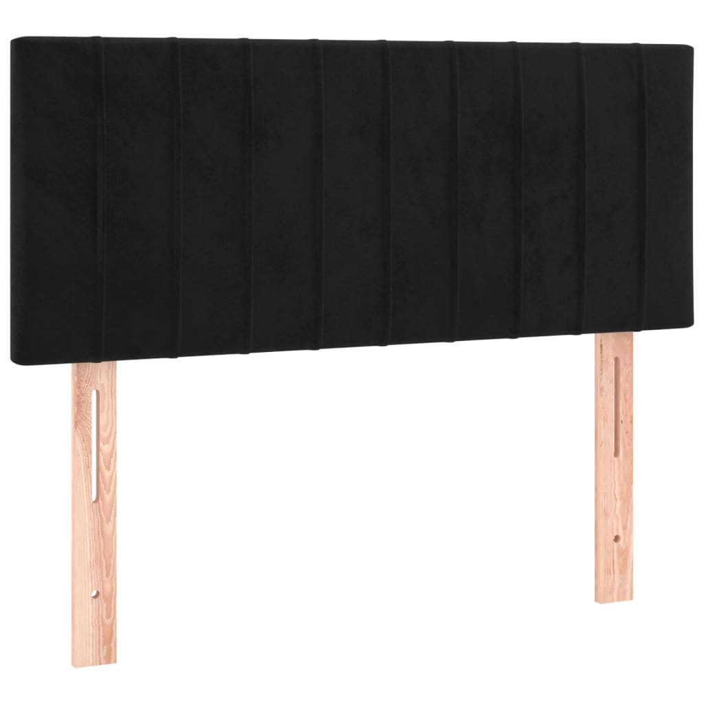 Pat box spring cu saltea, negru, 120x200 cm, catifea GartenMobel Dekor