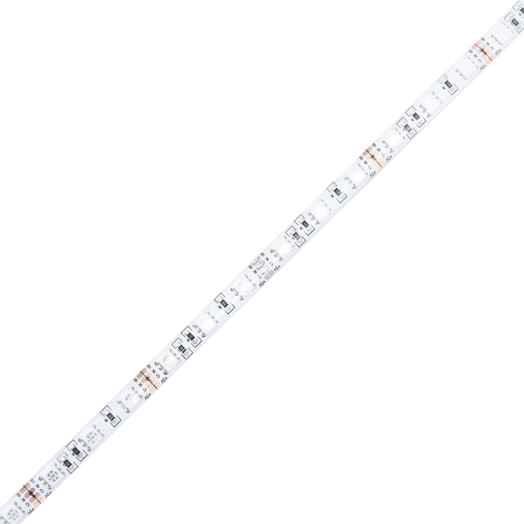 Cadru de pat cu lumini LED, alb, 160x200 cm, lemn prelucrat GartenMobel Dekor