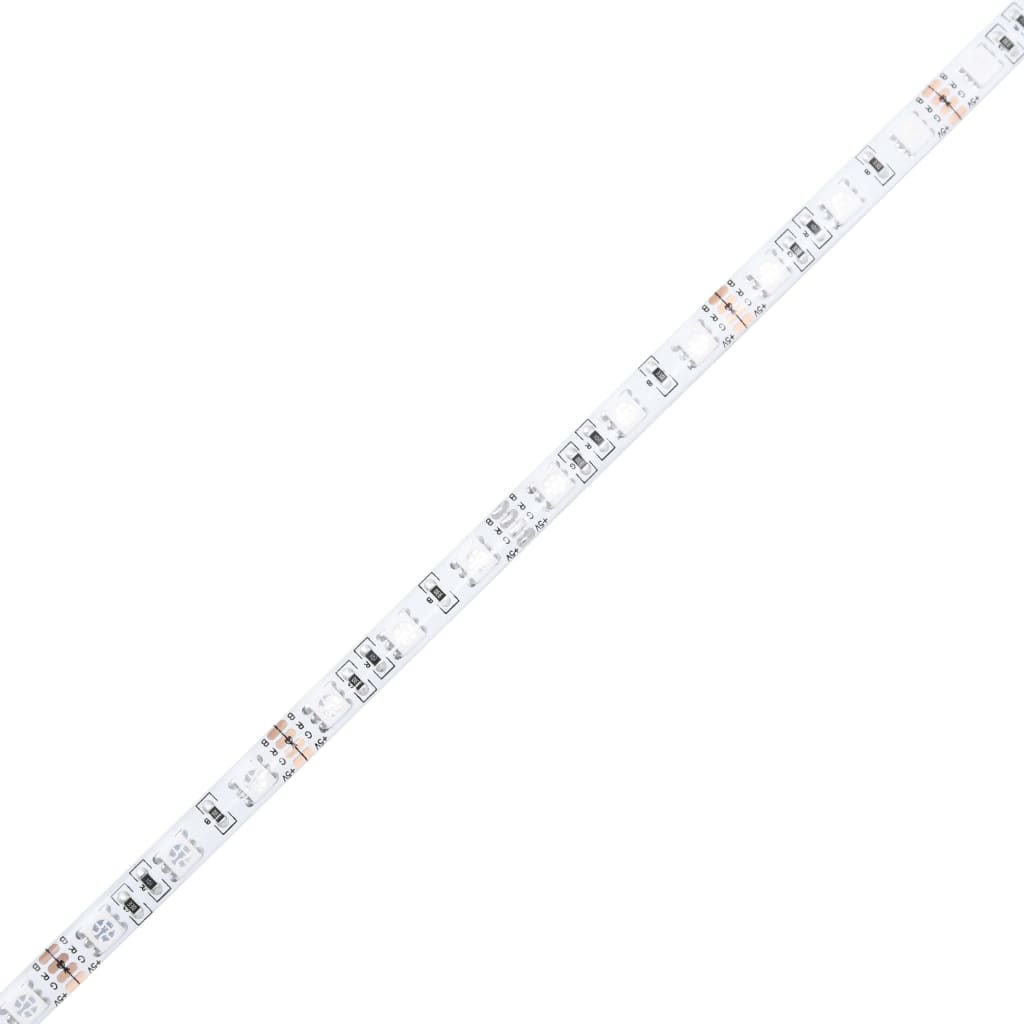 Cadru de pat cu lumini LED stejar maro 150x200cm lemn prelucrat GartenMobel Dekor