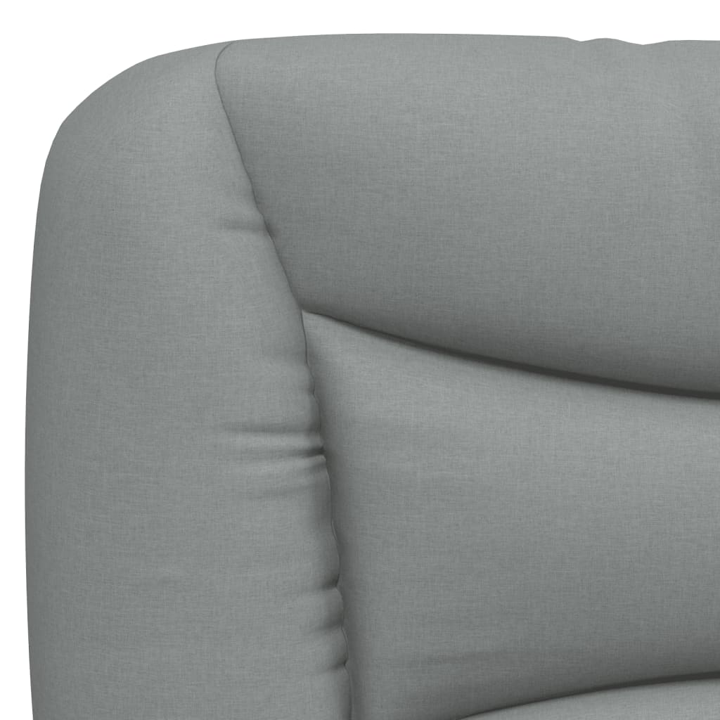 Cadru de pat cu lumini LED, gri deschis, 80x200 cm, textil GartenMobel Dekor