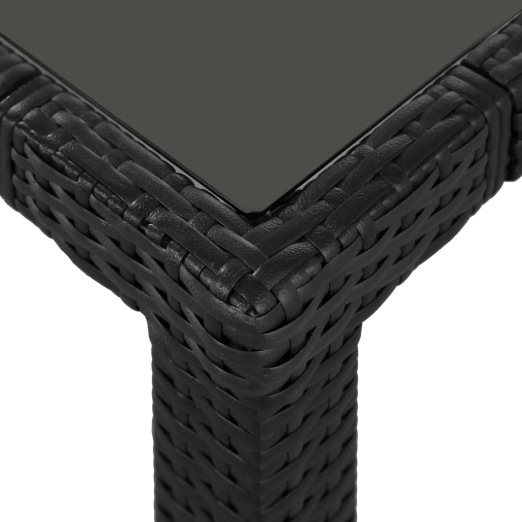 Set mobilier de exterior, 5 piese, negru, poliratan GartenMobel Dekor