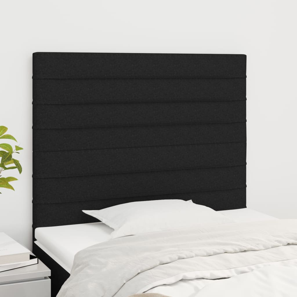 Tăblii de pat, 2 buc, negru, 90x5x78/88 cm, textil GartenMobel Dekor