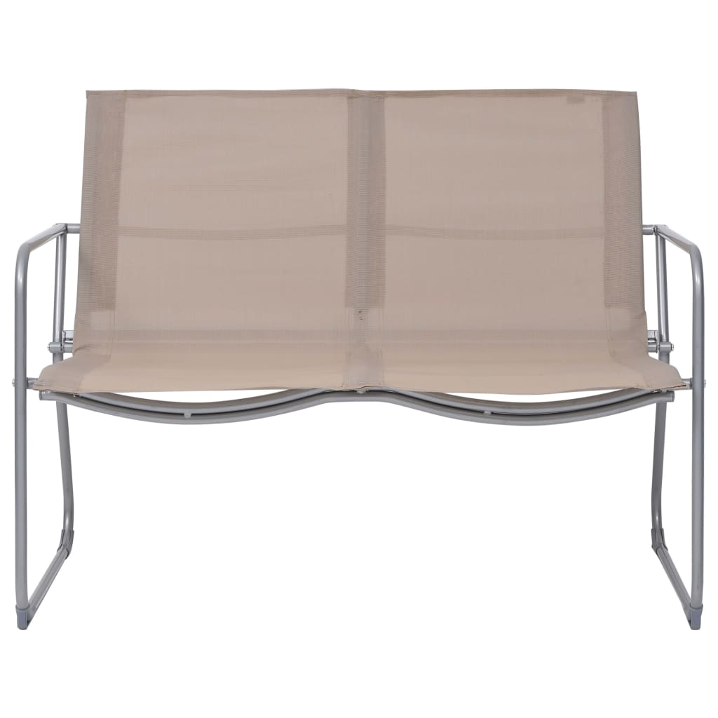 Set mobilier de grădină, 4 piese, gri taupe, oțel și textil GartenMobel Dekor