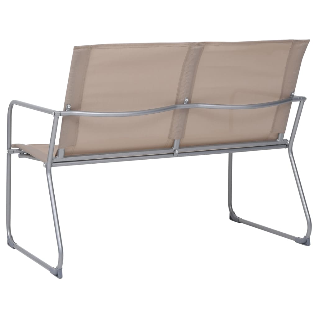 Set mobilier de grădină, 4 piese, gri taupe, oțel și textil GartenMobel Dekor