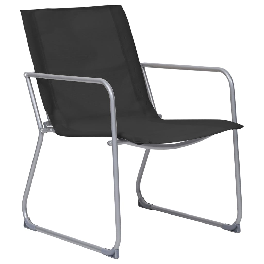 Set mobilier de grădină, 4 piese, negru, oțel și textil GartenMobel Dekor