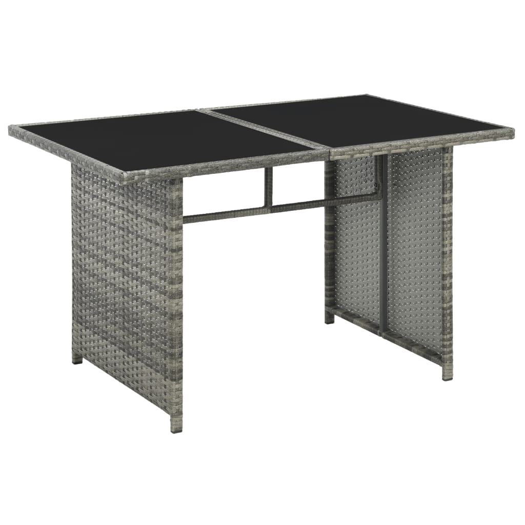 Set mobilier de grădină cu perne, 10 piese, gri, poliratan GartenMobel Dekor