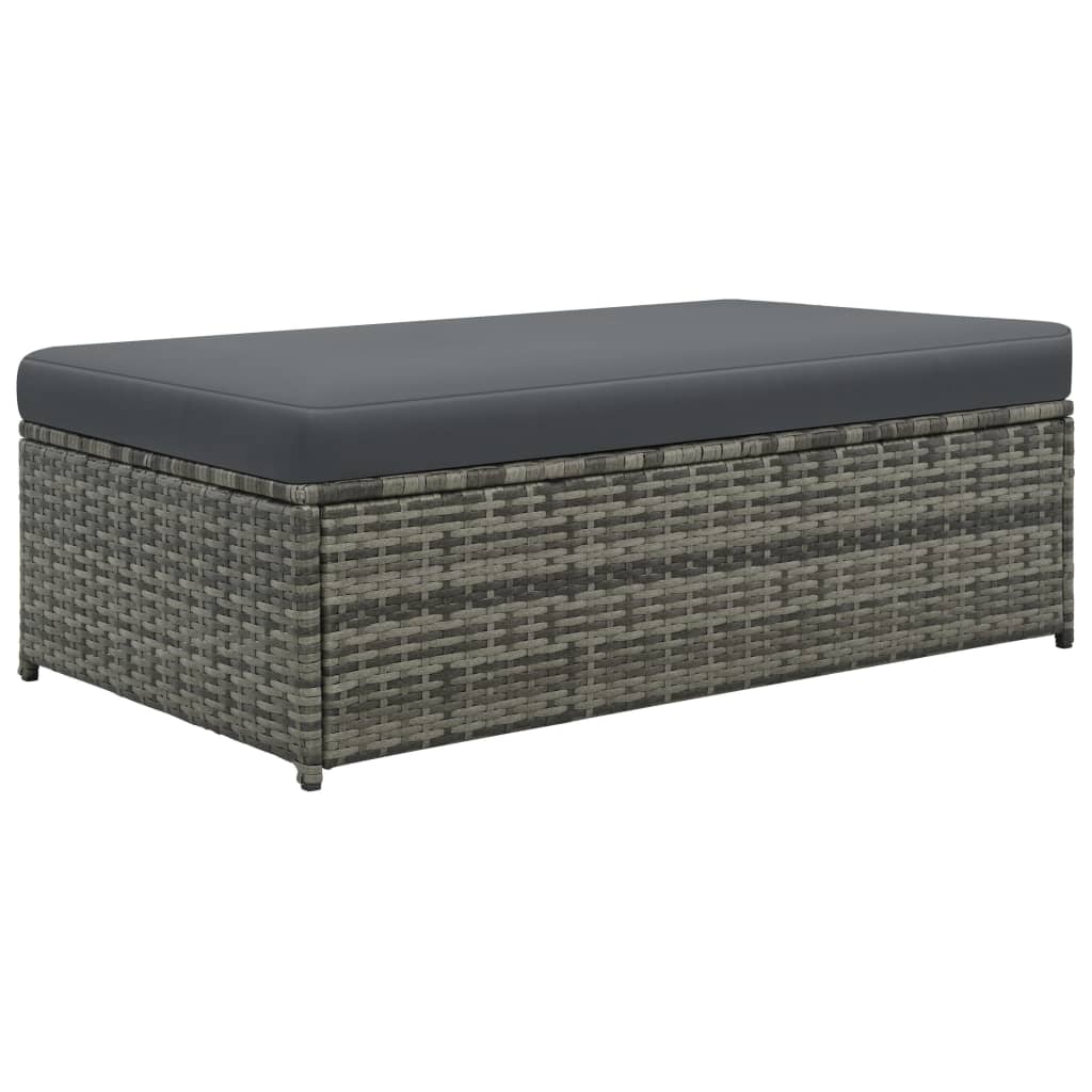 Set mobilier de grădină cu perne, 2 piese, gri, poliratan GartenMobel Dekor