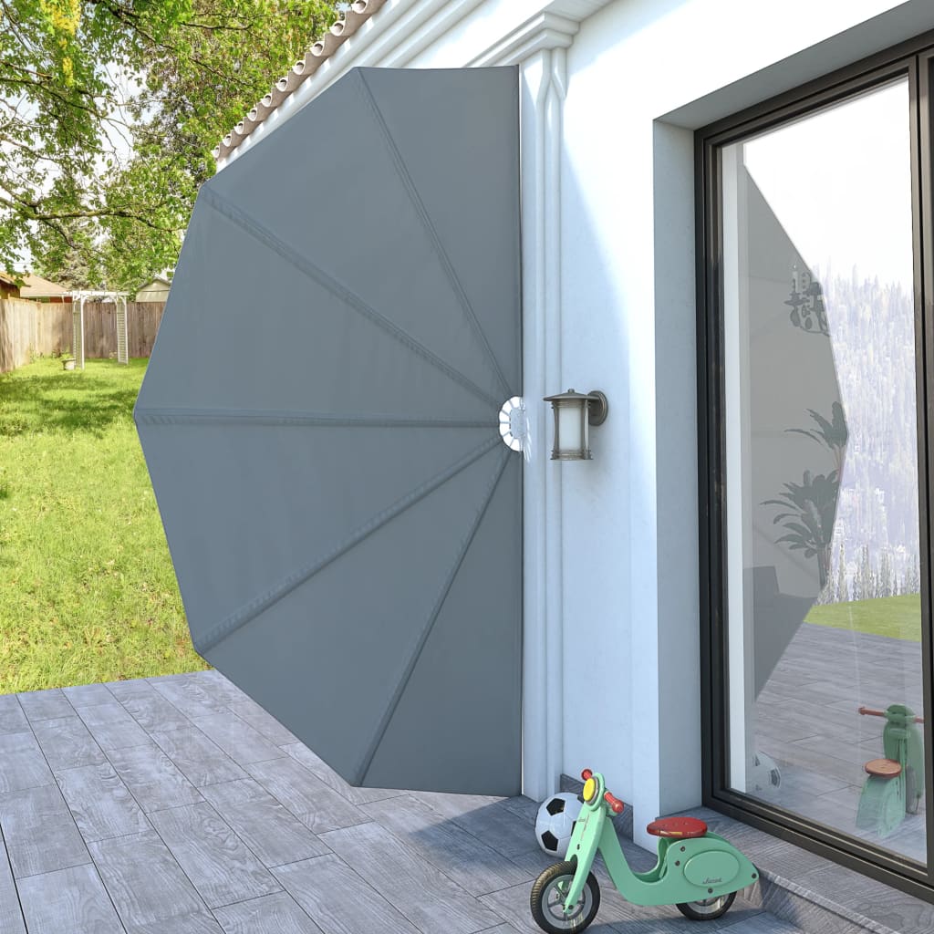 Copertină laterală pliabilă de terasă, gri, 200 cm GartenMobel Dekor
