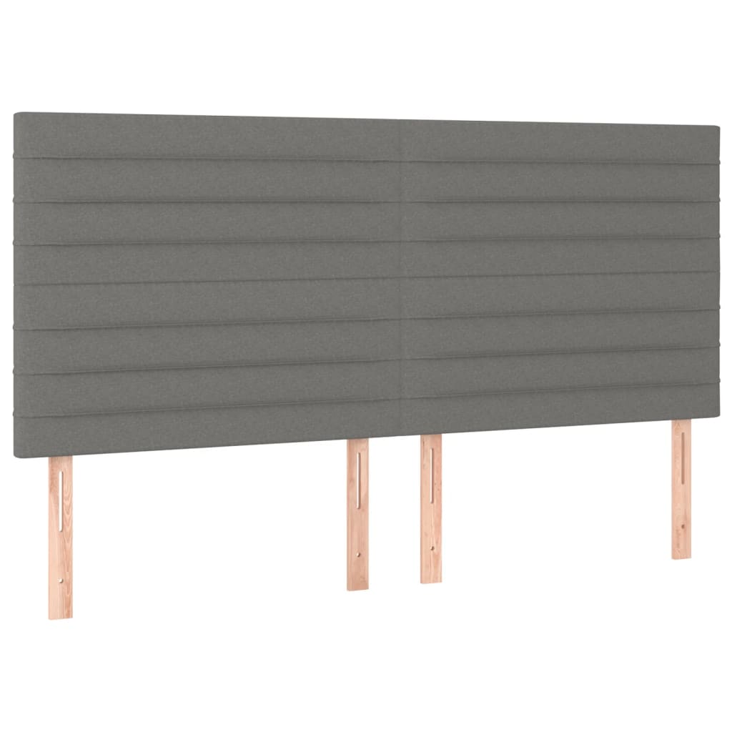 Pat box spring cu saltea, gri închis, 180x200 cm, textil GartenMobel Dekor