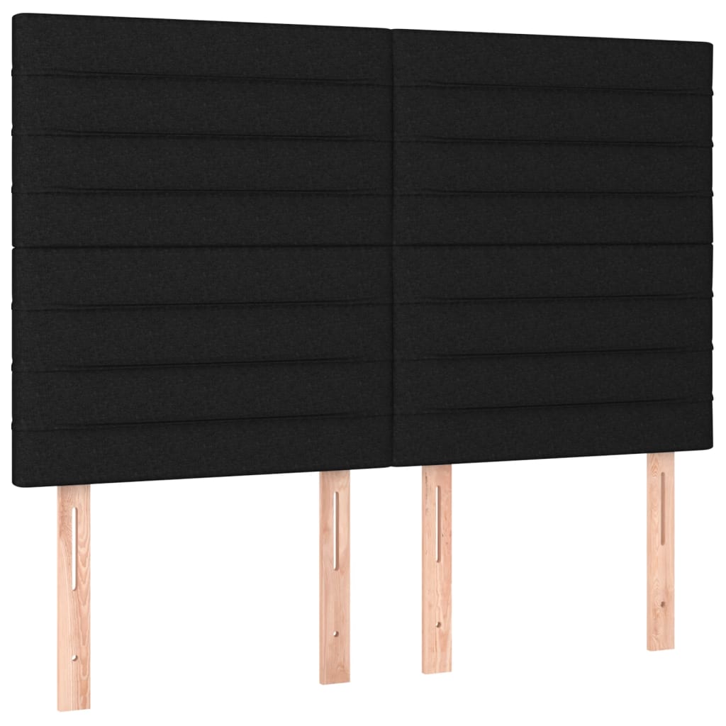 Pat box spring cu saltea, negru, 140x200 cm, textil GartenMobel Dekor