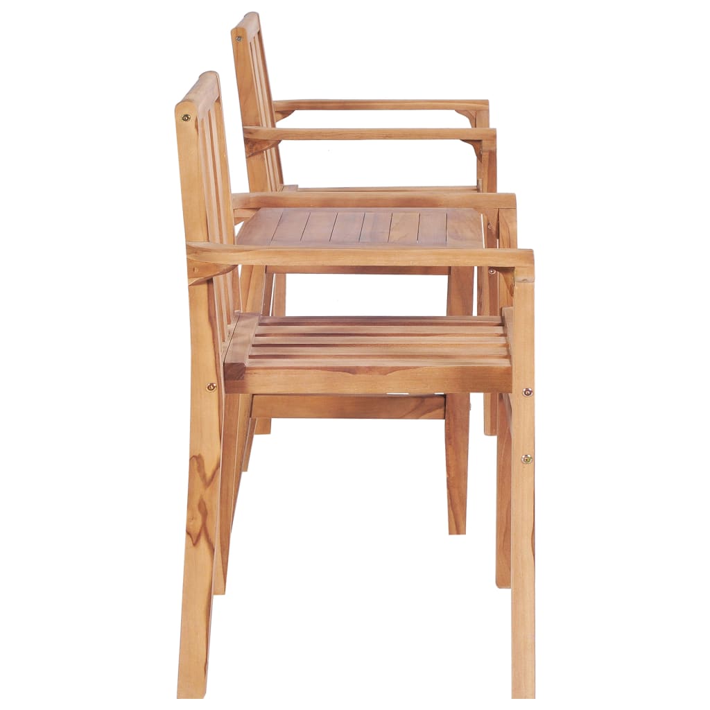 Set mobilier de bistro, 3 piese, lemn masiv de tec GartenMobel Dekor