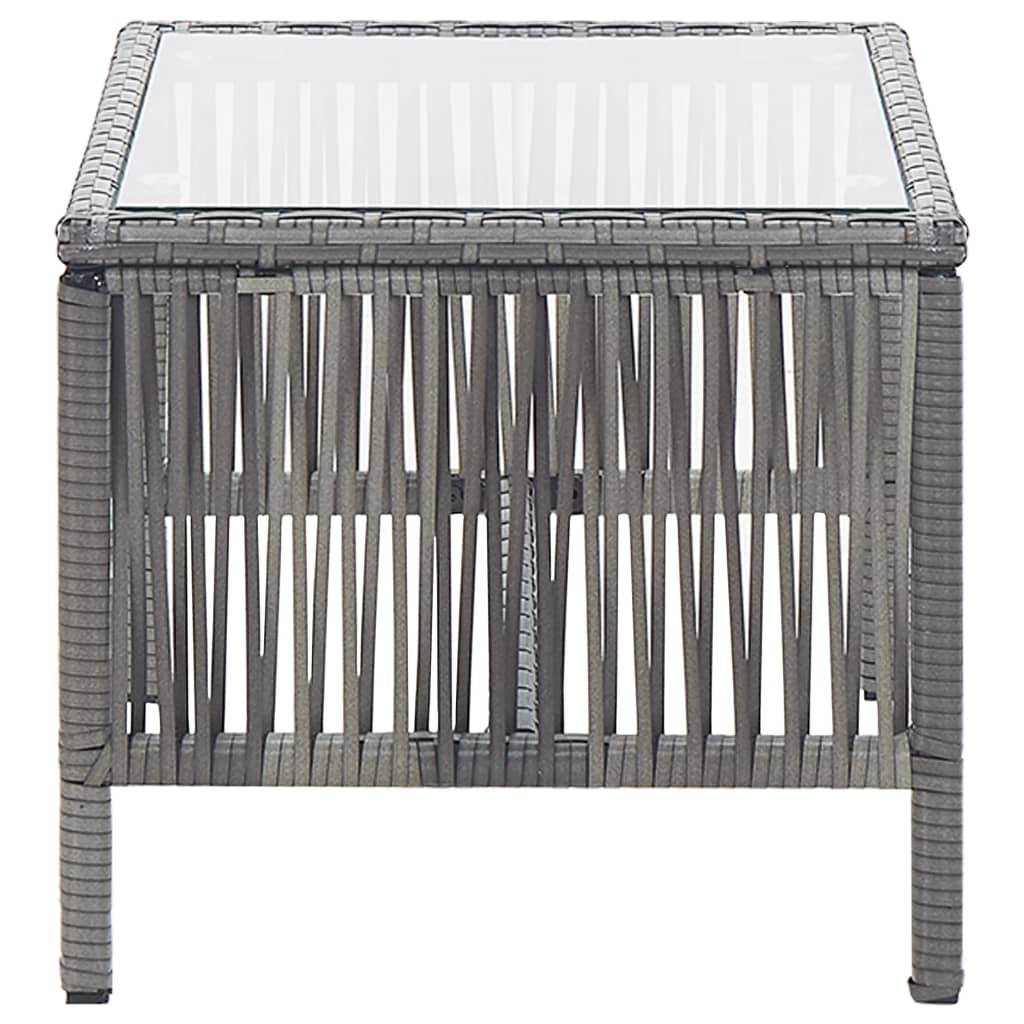 Set mobilier de grădină cu perne, 4 piese, antracit, poliratan GartenMobel Dekor