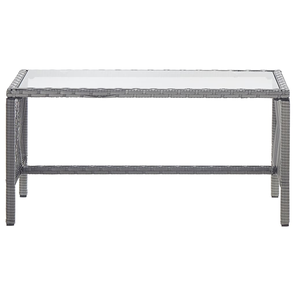 Set mobilier de grădină cu perne, 4 piese, antracit, poliratan GartenMobel Dekor