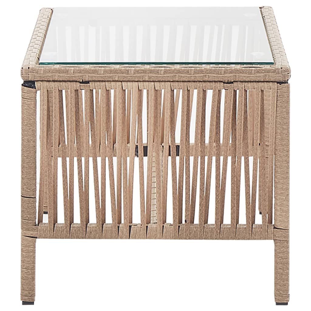 Set mobilier de grădină cu perne, 4 piese, bej, poliratan GartenMobel Dekor