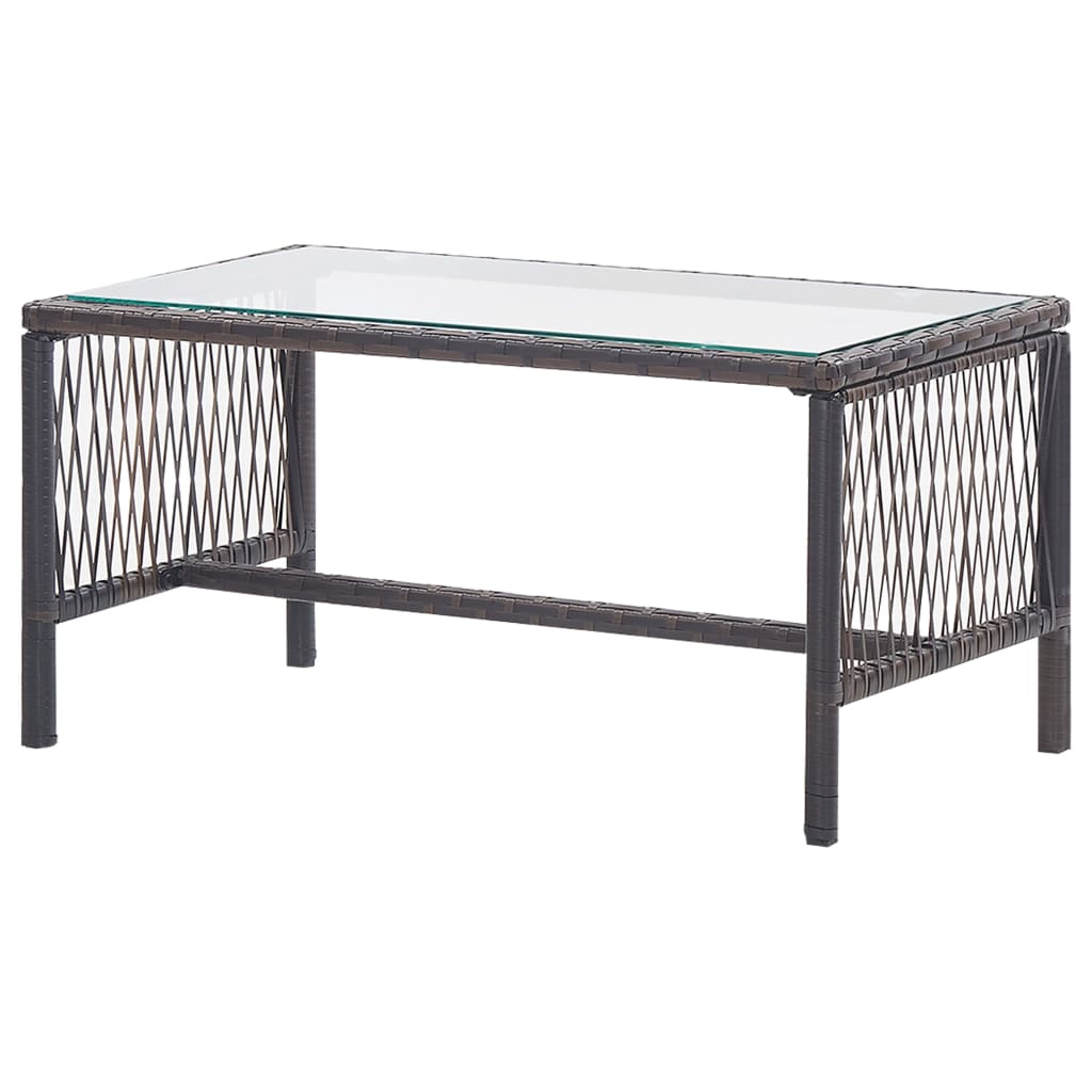 Set mobilier de grădină cu perne, 4 piese, maro, poliratan GartenMobel Dekor