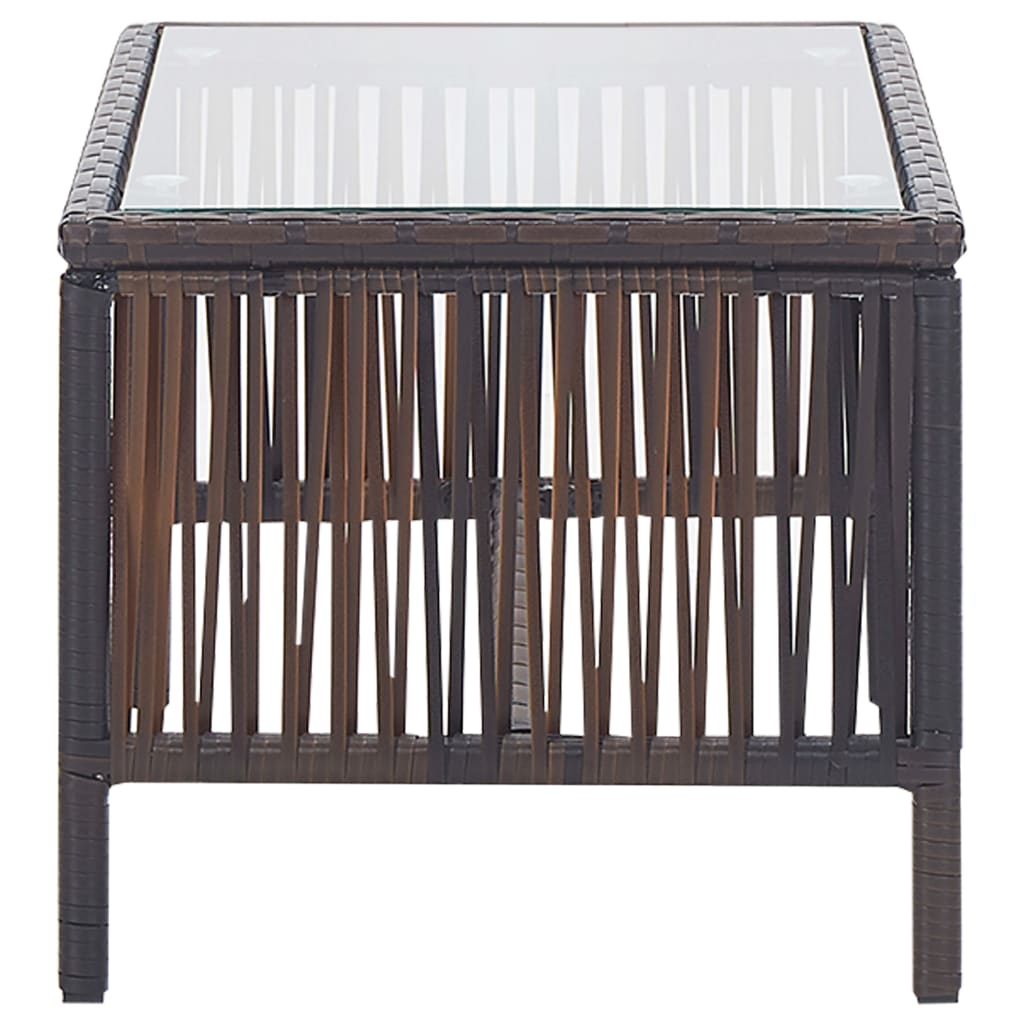 Set mobilier de grădină cu perne, 4 piese, maro, poliratan GartenMobel Dekor