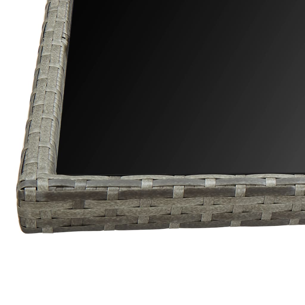 Set mobilier de exterior cu perne, 11 piese, gri, poliratan GartenMobel Dekor