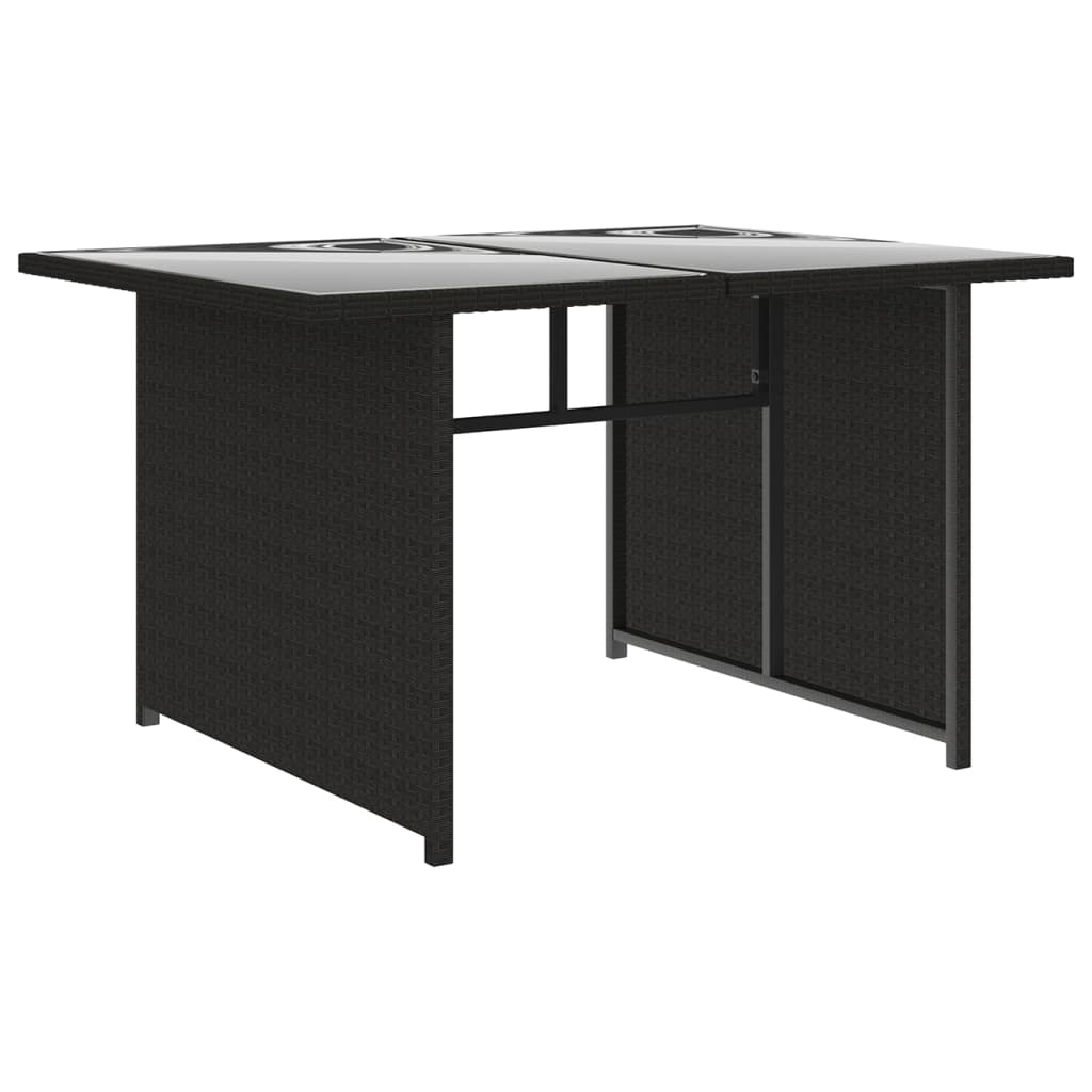 Set mobilier de grădină cu perne, 10 piese, negru, poliratan GartenMobel Dekor