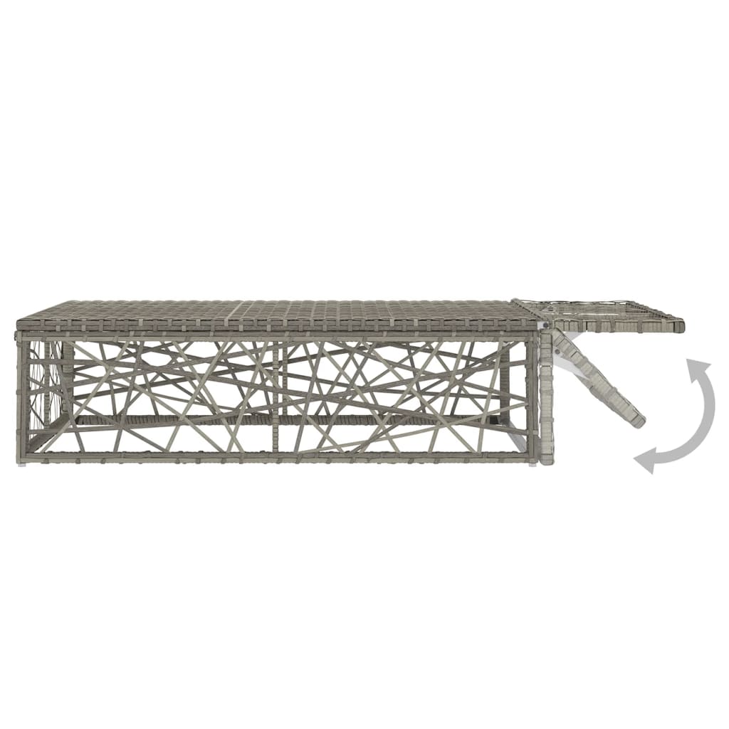 Set mobilier de grădină cu perne, 2 piese, gri, poliratan GartenMobel Dekor