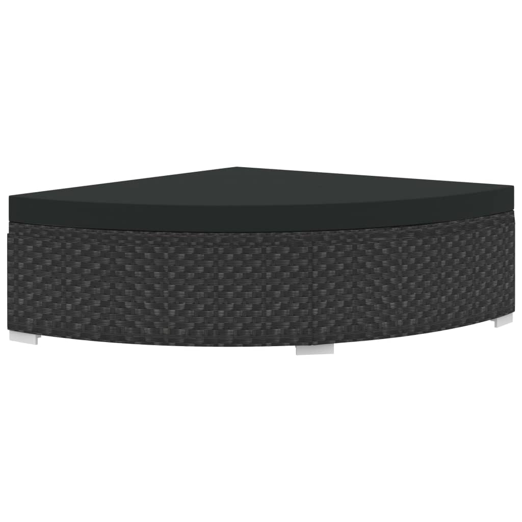 Set mobilier de grădină cu perne, 6 piese, negru, poliratan GartenMobel Dekor