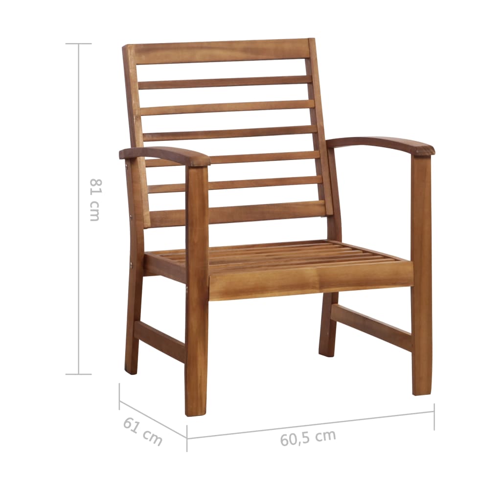 Set mobilier de grădină, 4 piese, lemn masiv de acacia  GartenMobel Dekor