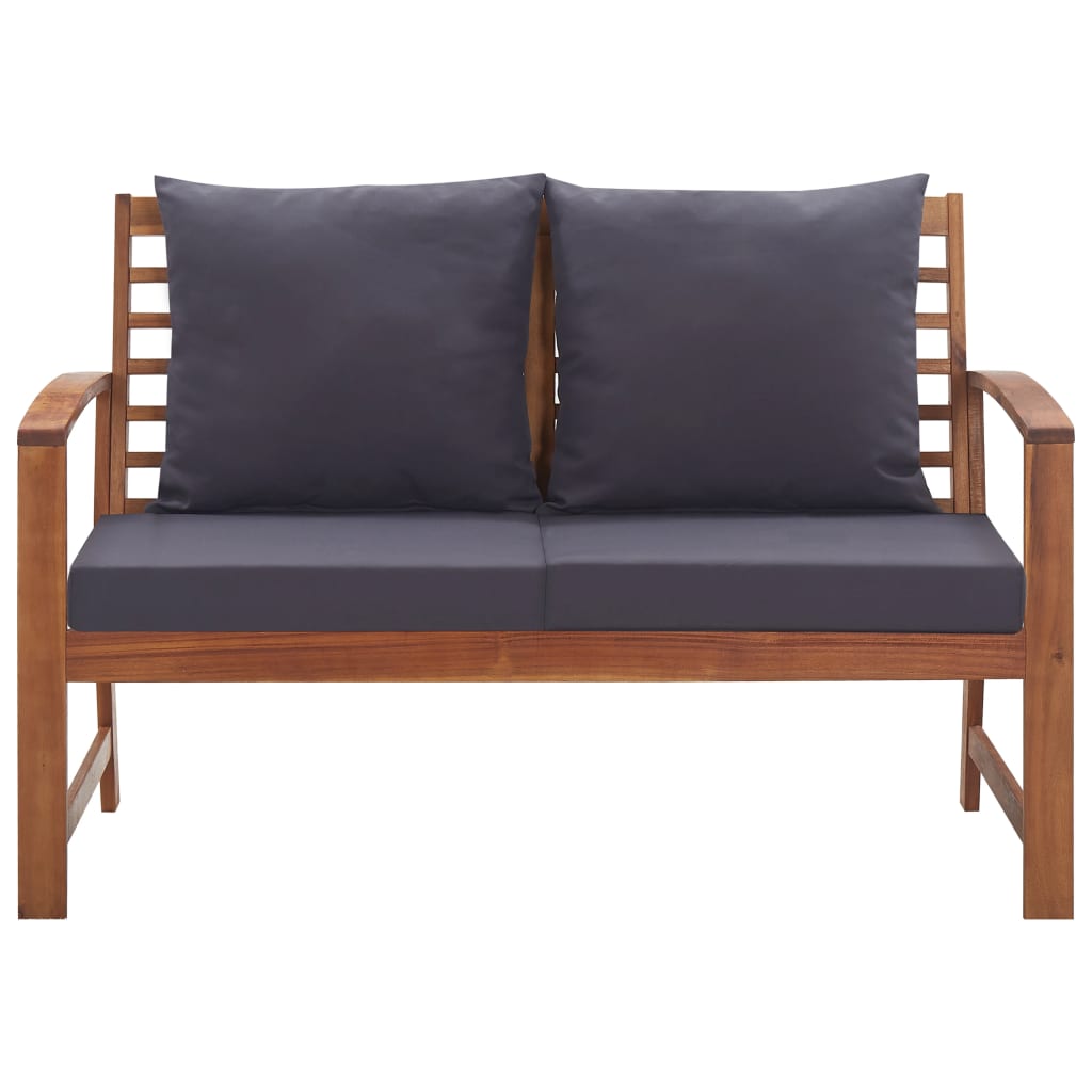 Set mobilier de grădină cu perne, 4 piese, lemn masiv de acacia    GartenMobel Dekor