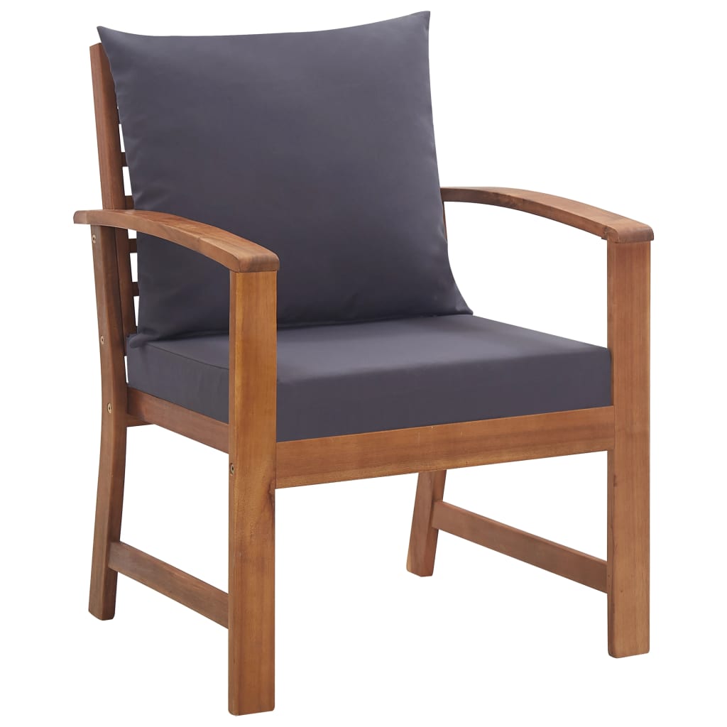 Set mobilier de grădină cu perne, 4 piese, lemn masiv de acacia    GartenMobel Dekor