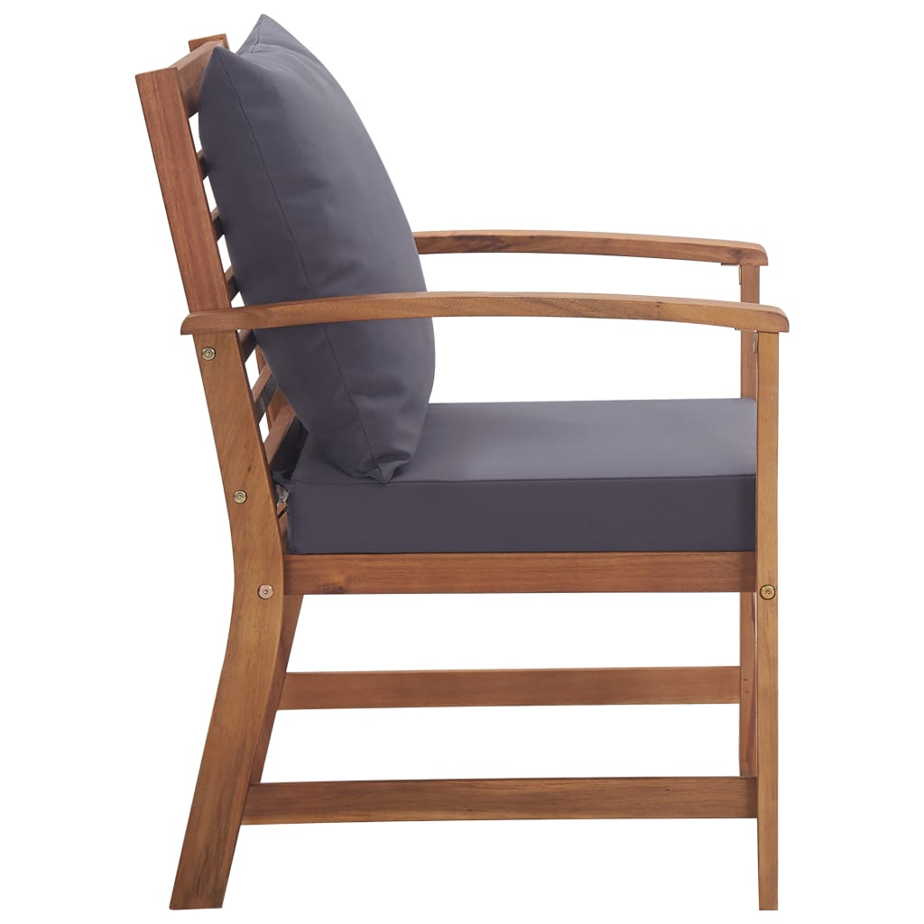 Set mobilier de grădină cu perne, 4 piese, lemn masiv de acacia    GartenMobel Dekor