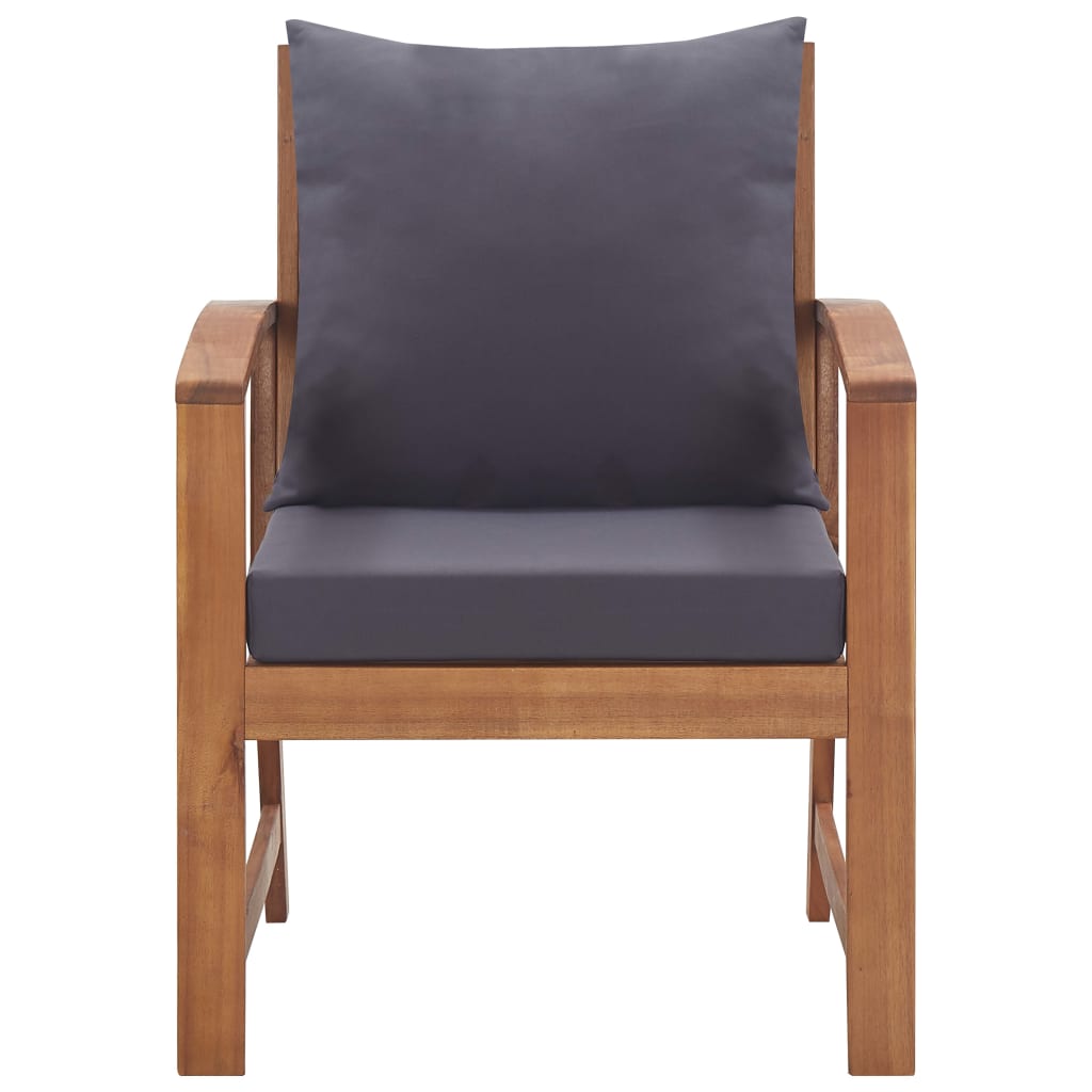 Set mobilier de grădină cu perne, 4 piese, lemn masiv de acacia    GartenMobel Dekor