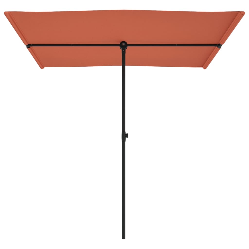 Umbrelă de soare exterior, stâlp aluminiu, cărămiziu, 2x1,5 cm GartenMobel Dekor