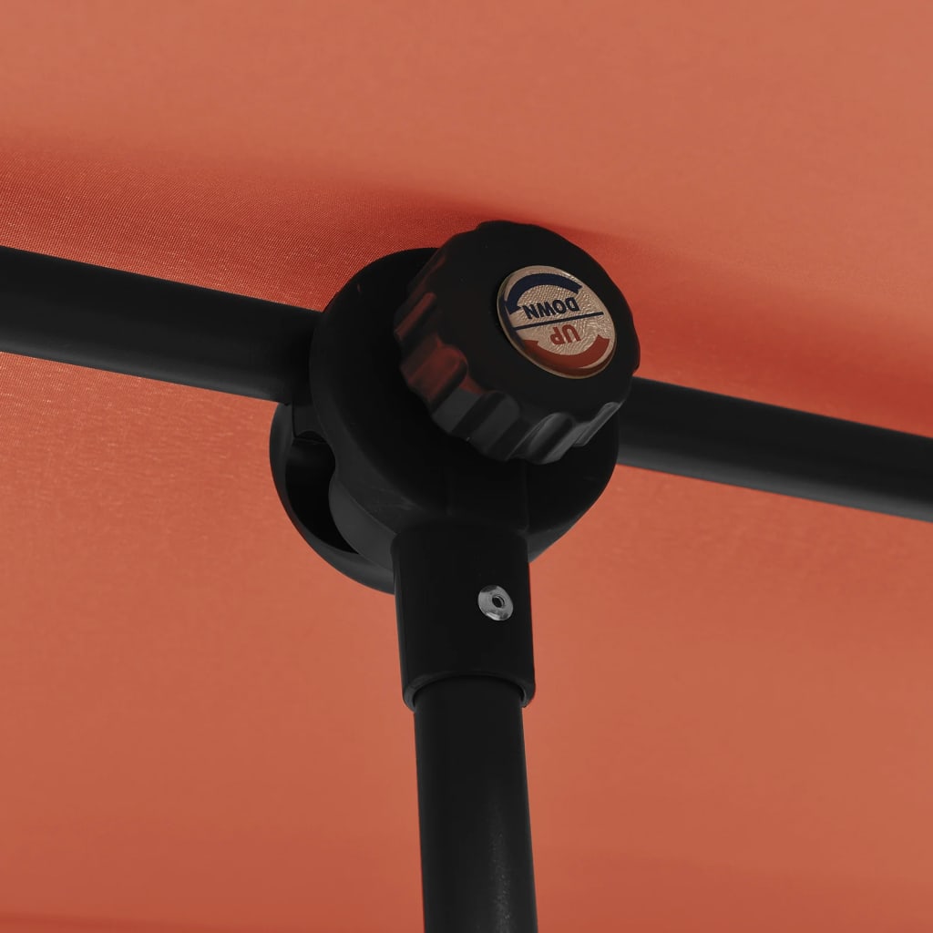 Umbrelă de soare exterior, stâlp aluminiu, cărămiziu, 2x1,5 cm GartenMobel Dekor