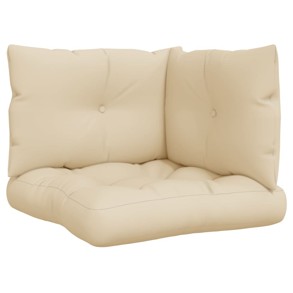 Perne de paleți, 3 buc., bej, material textil GartenMobel Dekor