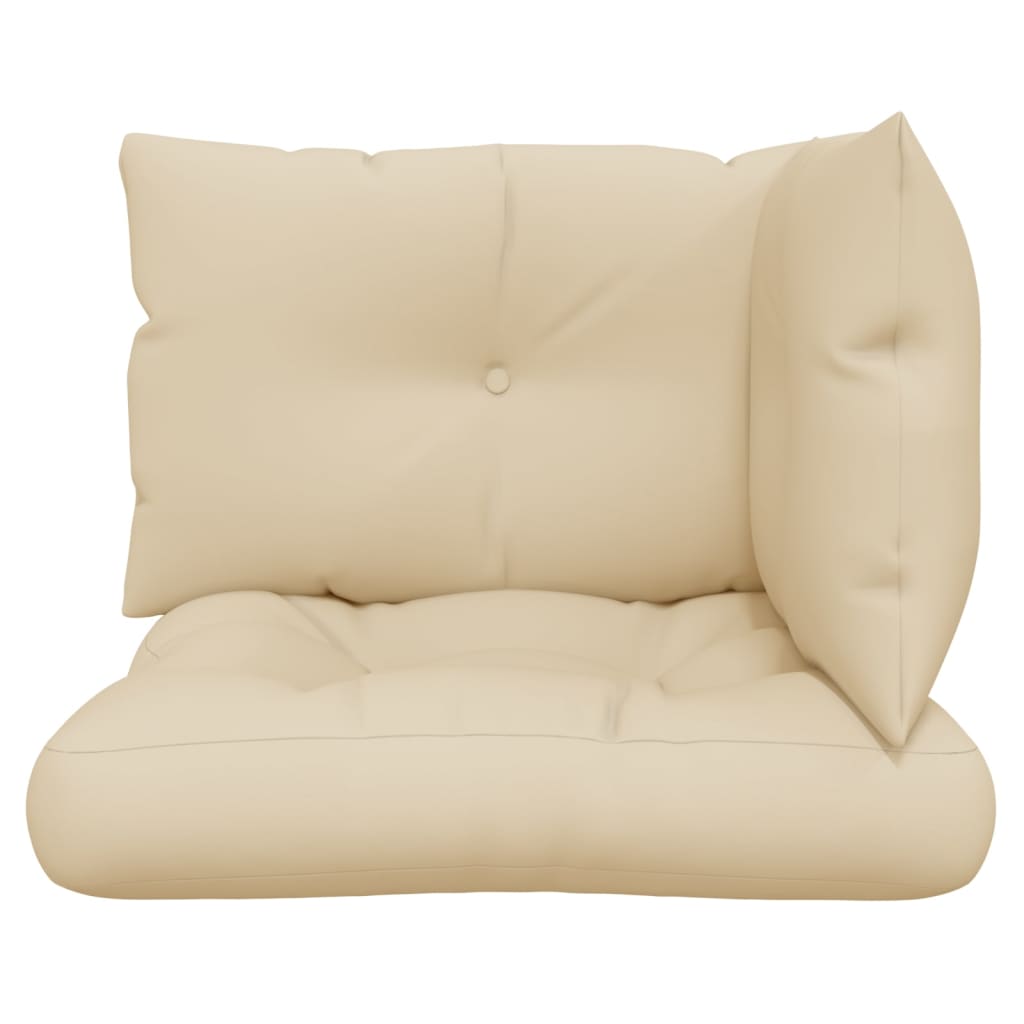 Perne de paleți, 3 buc., bej, material textil GartenMobel Dekor