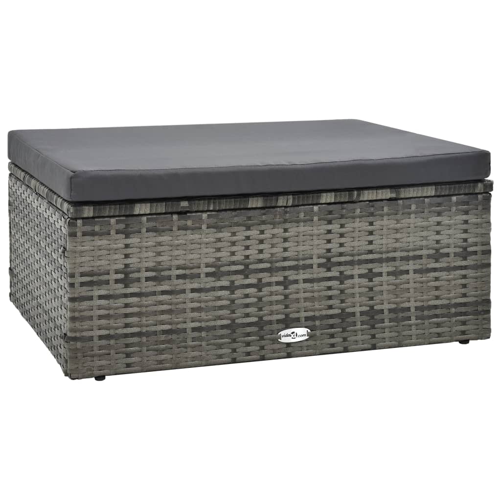 Set mobilier de grădină cu perne, 5 piese, gri, poliratan GartenMobel Dekor