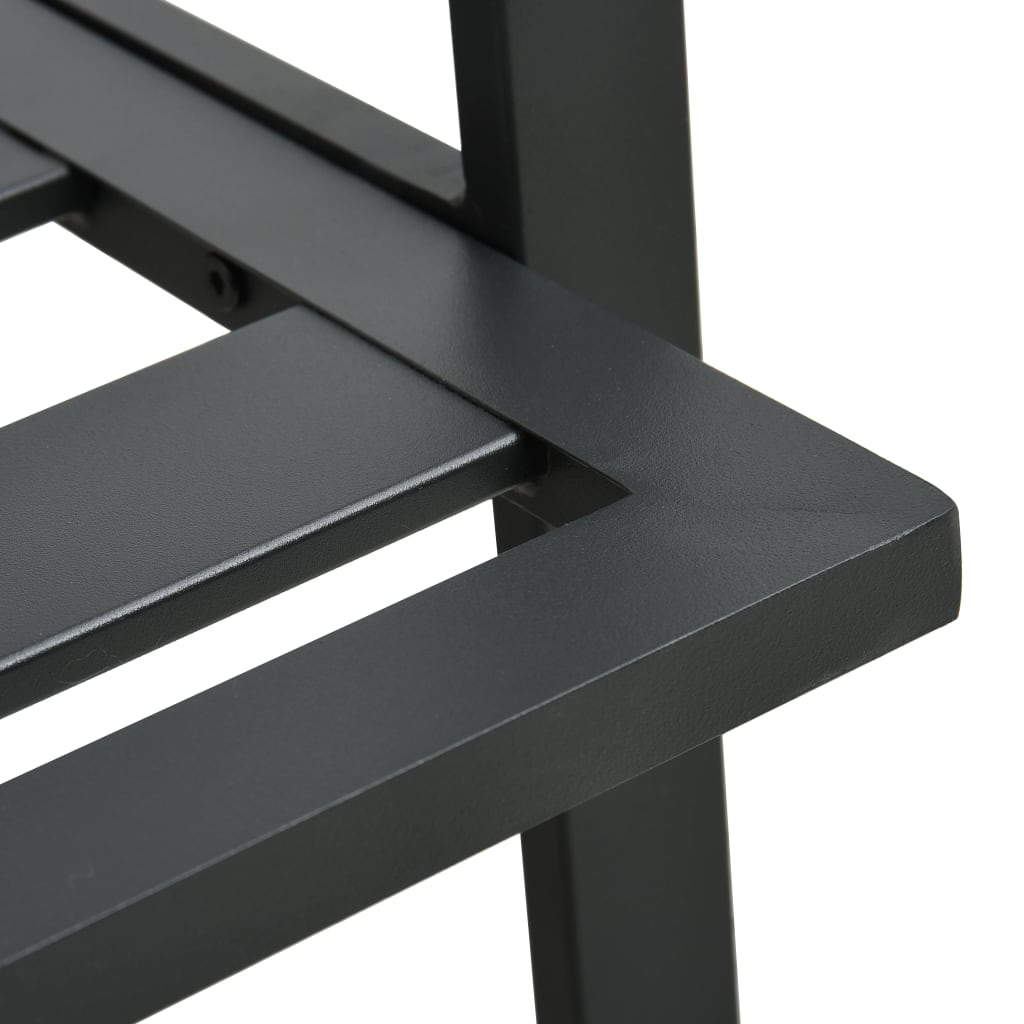 Set mobilier grădină cu perne, 4 piese, gri, închis aluminiu GartenMobel Dekor